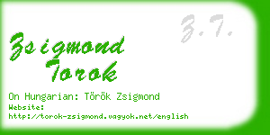 zsigmond torok business card